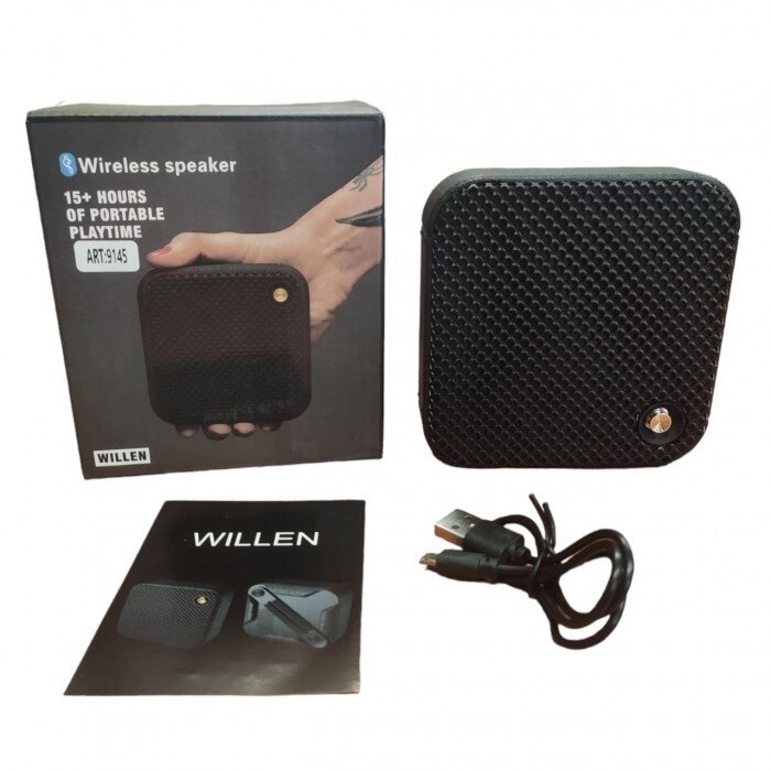 Колонка бездротова Bluetooth Willen 9145 Чорна від компанії Інтернет-магазин  towershop.online - фото 1