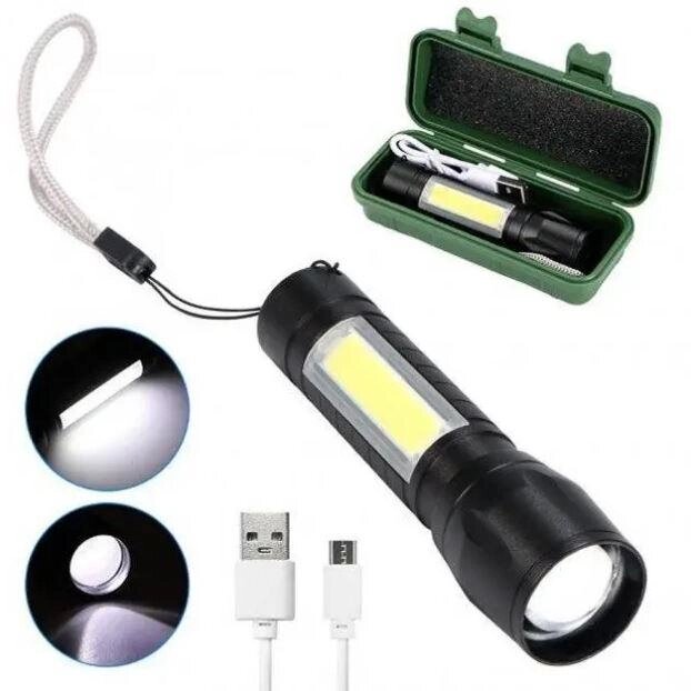Компактний МІНІ ручної ліхтарик BL-511 на акумуляторі в кейсі від компанії Інтернет-магазин  towershop.online - фото 1