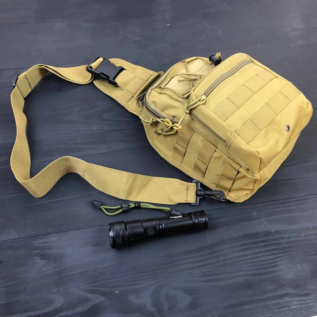 Комплект 2 В 1: армійська сумка + тактичний ліхтар від компанії Інтернет-магазин  towershop.online - фото 1