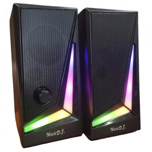 Комп'ютерні колонки акустика 2.0 USB Music D9 MJ-100 з RGB підсвічуванням