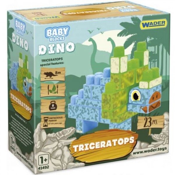 Конструктор "Baby Blocks: Трицератопс", 23 елем. від компанії Інтернет-магазин  towershop.online - фото 1