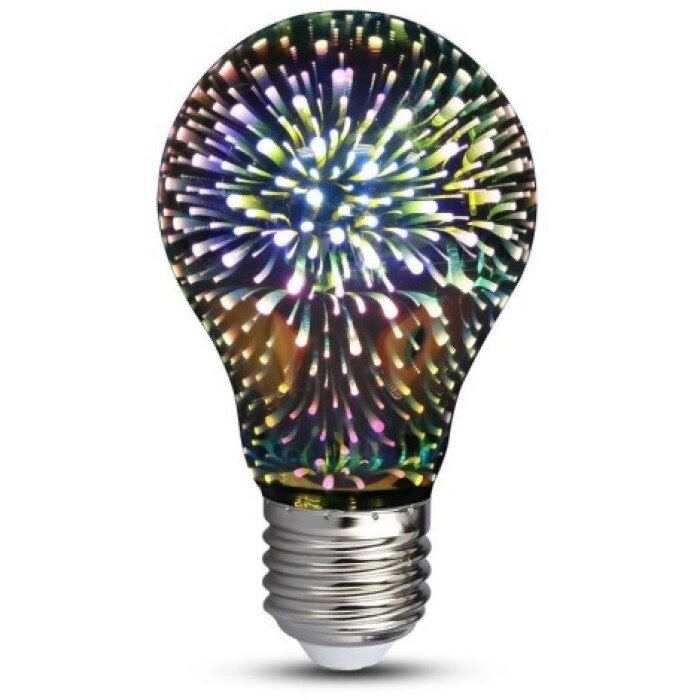 Лампочка нічник 3D Феєрверк A60, Е27, 4Вт Світлодіодна лампа в патрон від компанії Інтернет-магазин  towershop.online - фото 1
