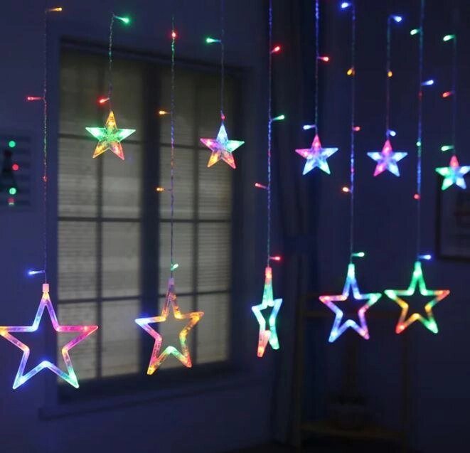 Легт Гарланд "Зоряний" 2,5 м 138Led 12 кольорових зірок від компанії Інтернет-магазин  towershop.online - фото 1