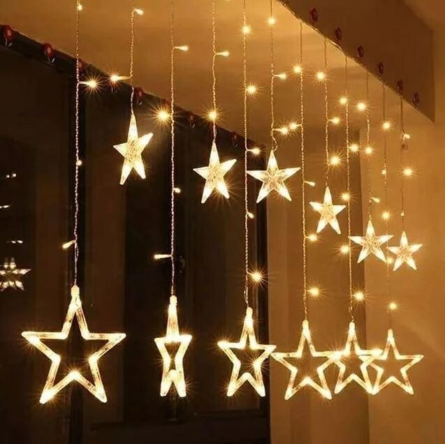 Легт Гарланд "Зоряний" 2,5 м 138led 12 золотих зірок від компанії Інтернет-магазин  towershop.online - фото 1