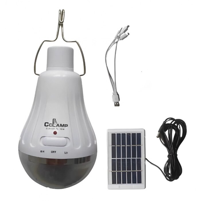 Ліхтар лампочка акумуляторна з сонячною панеллю CL-028MAX від компанії Інтернет-магазин  towershop.online - фото 1