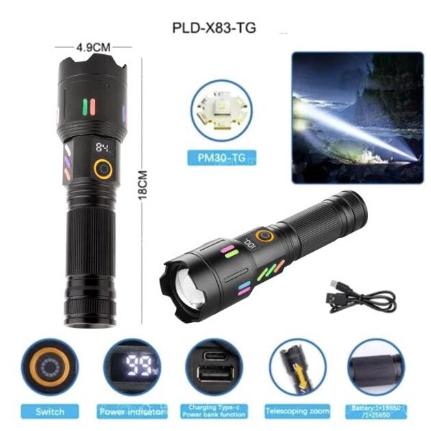 Ліхтар NIGHT VISION FLUORESCENCE X83 WHITE LASER LED PM30-TG від компанії Інтернет-магазин  towershop.online - фото 1