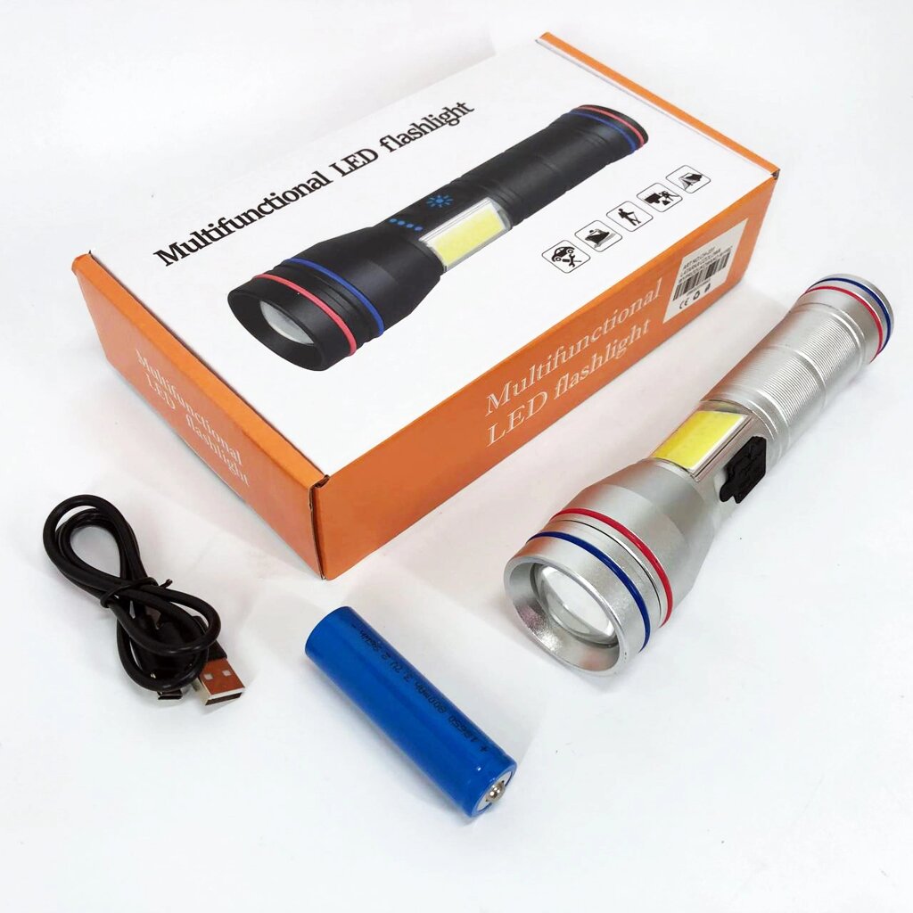 Ліхтар PLD-231 WHITE LASER LED PM10-TG+COB (white+red), 1х26650 від компанії Інтернет-магазин  towershop.online - фото 1