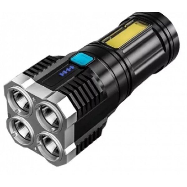 Ліхтар ручної акумуляторний до 200 м, з USB-зарядкою, X-509-4LED+COB від компанії Інтернет-магазин  towershop.online - фото 1
