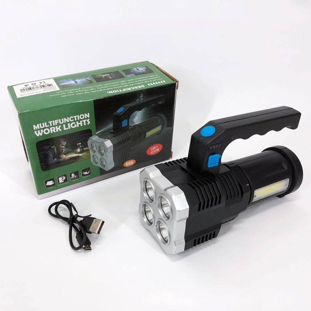 Ліхтар світлодіодний ручний переносний BL-X510-4LED+COB, світлодіодний ручний акумуляторний портативний від компанії Інтернет-магазин  towershop.online - фото 1