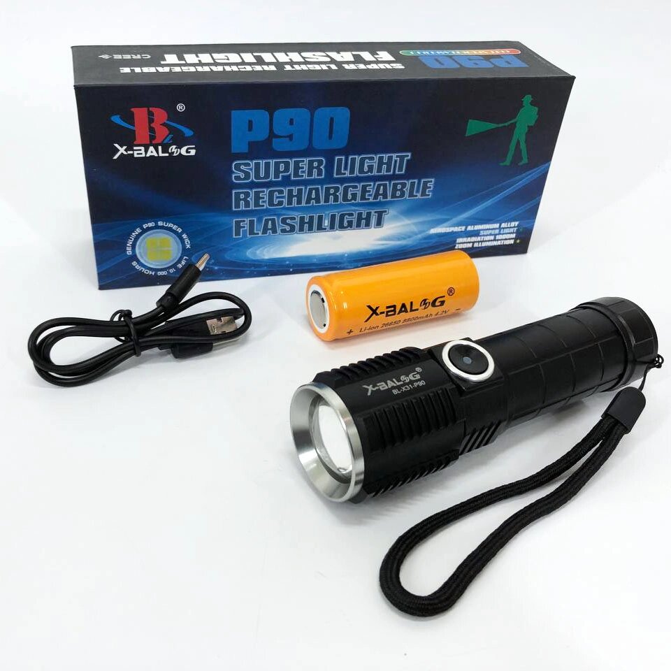 Ліхтарик ручної тактичний Bailong BL-X31-P90, водонепроникний ліхтар, кишеньковий міні ліхтар від компанії Інтернет-магазин  towershop.online - фото 1