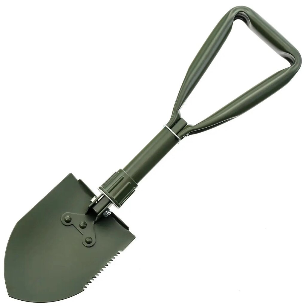 Лопата туристична багатофункціональна Shovel 009, міні лопата для кемпінгу, саперна лопата. Колір зелений від компанії Інтернет-магазин  towershop.online - фото 1
