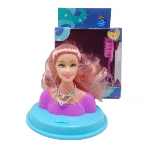 Лялька-манекен "Styling head" (рожева) від компанії Інтернет-магазин  towershop.online - фото 1