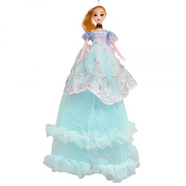 Лялька в довгій сукні з вишивкою, блакитний від компанії Інтернет-магазин  towershop.online - фото 1