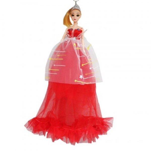 Лялька в довгій сукні "Звездопад", червоний від компанії Інтернет-магазин  towershop.online - фото 1