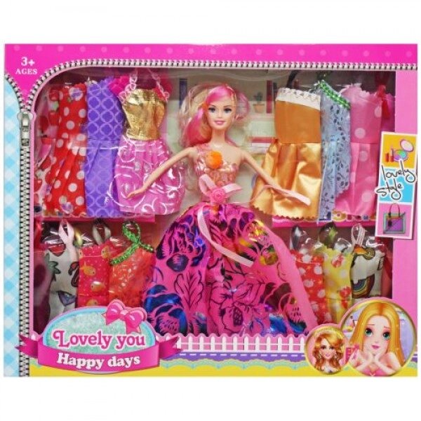 Лялька з гардеробом "Lovely you" у рожевому від компанії Інтернет-магазин  towershop.online - фото 1