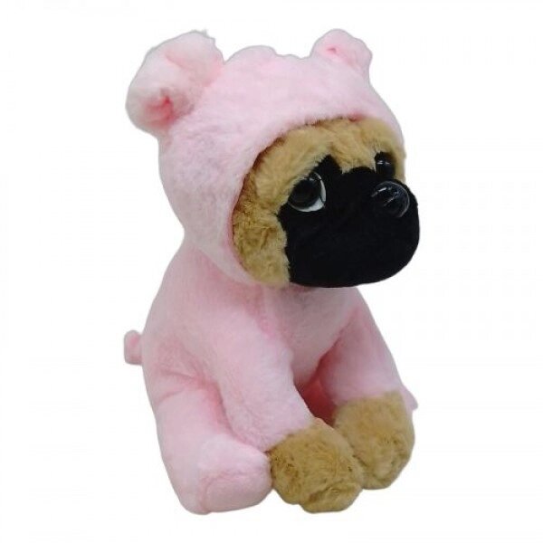 М'яка іграшка "Мопсик у костюмі: Свинка" від компанії Інтернет-магазин  towershop.online - фото 1