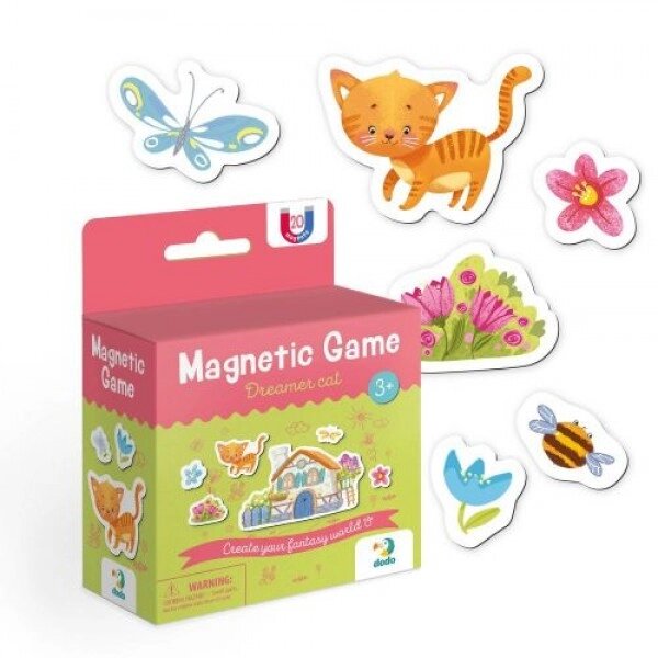 Магнітна гра "Котик-мрійник" (20 магнітів) від компанії Інтернет-магазин  towershop.online - фото 1
