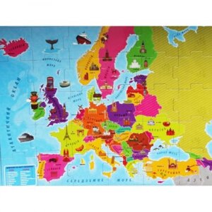 Магнітний пазл "Карта Європи", 30 елементів, 38 х 28 см