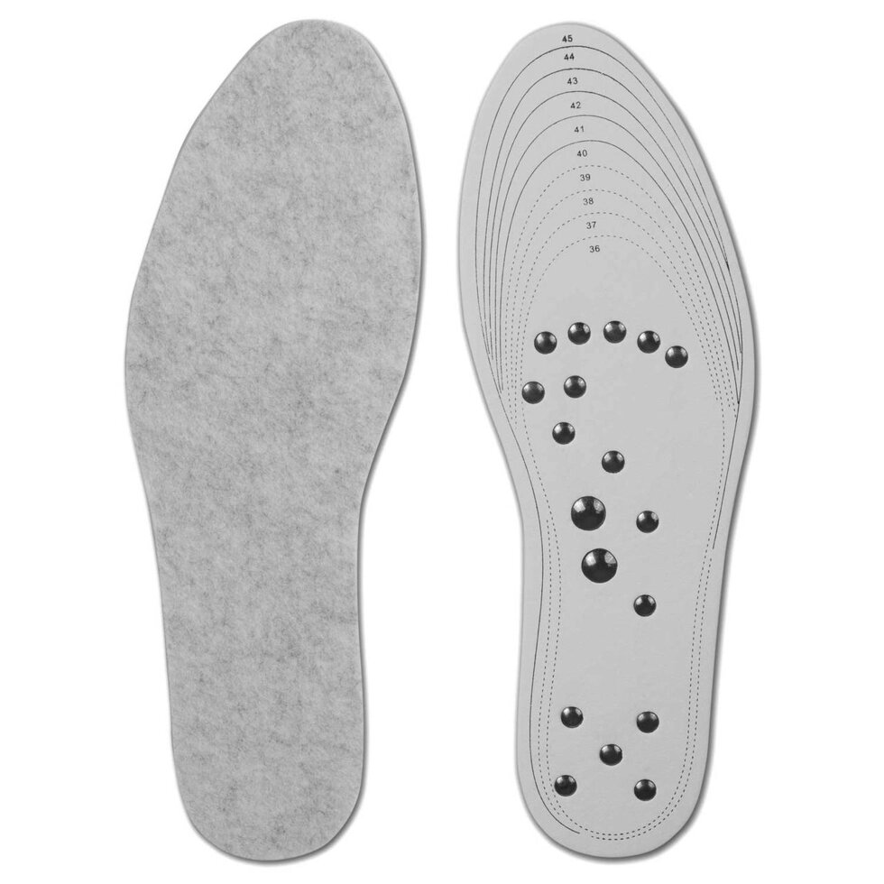 Масажні устілки з магнітами для взуття з еко-шкірки (р. 36-45) від компанії Інтернет-магазин  towershop.online - фото 1