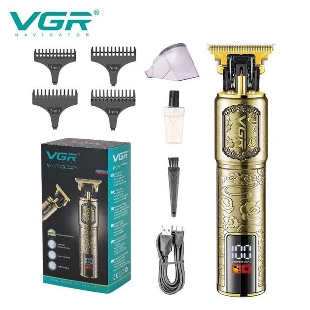 Машинка для стрижки волосся VGR V-073 акумуляторний бездротовий триммер для бороди та вусів від компанії Інтернет-магазин  towershop.online - фото 1