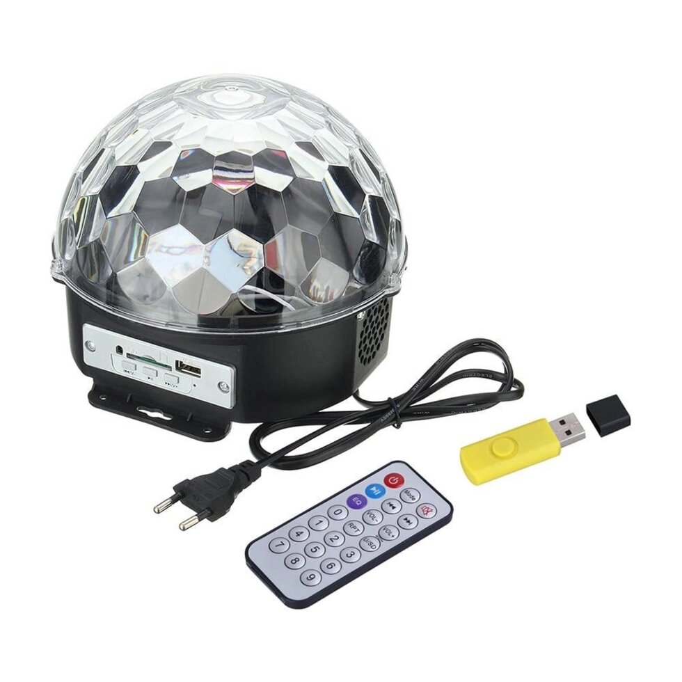 MP3-диско-шар-проектор світлодіодний кришталевий магічний куля світла стовпчик без Blutuz від компанії Інтернет-магазин  towershop.online - фото 1