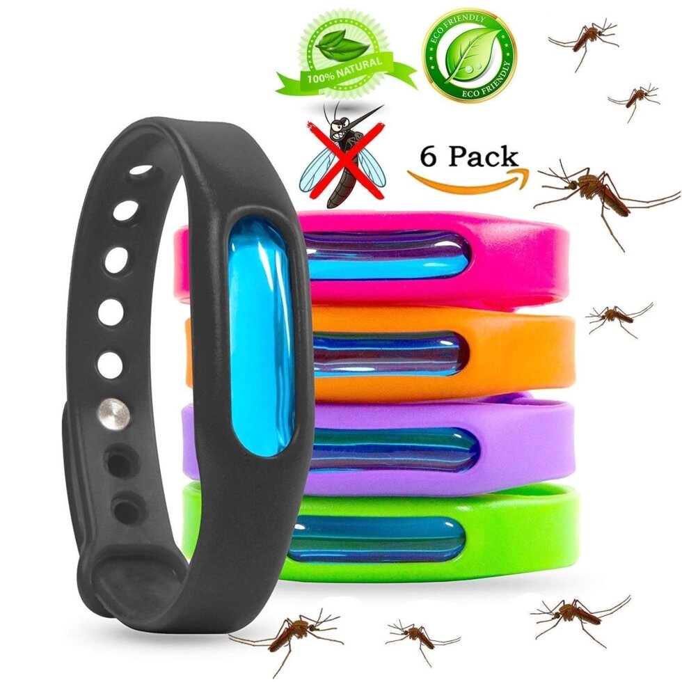 Набір браслетів для захисту від комарів та комах 5 в 1 від компанії Інтернет-магазин  towershop.online - фото 1