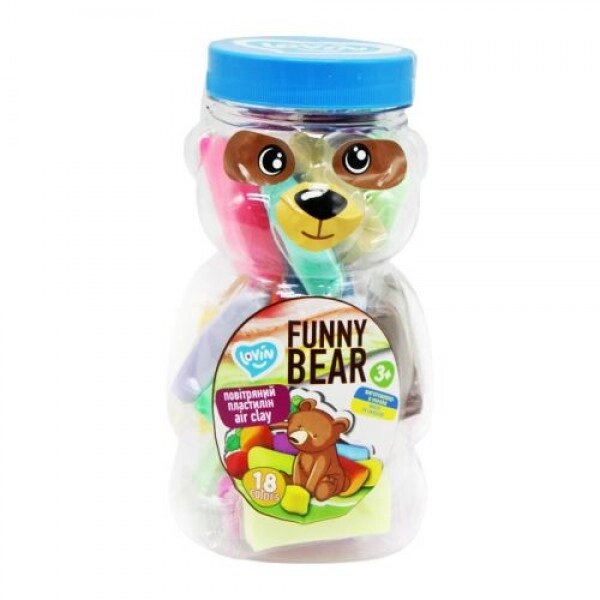 Набір для ліплення "Funny Bear" із повітряним пластиліном ТМ Lovin від компанії Інтернет-магазин  towershop.online - фото 1