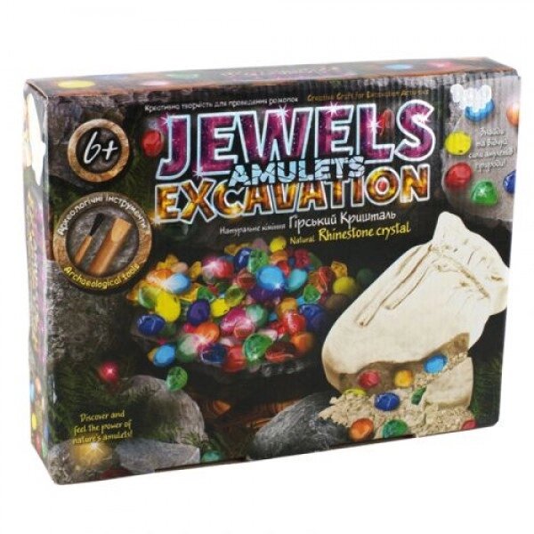 Набір для розкопок "JEWELS AMULETS EXCAVATION" Гірський кришталь від компанії Інтернет-магазин  towershop.online - фото 1