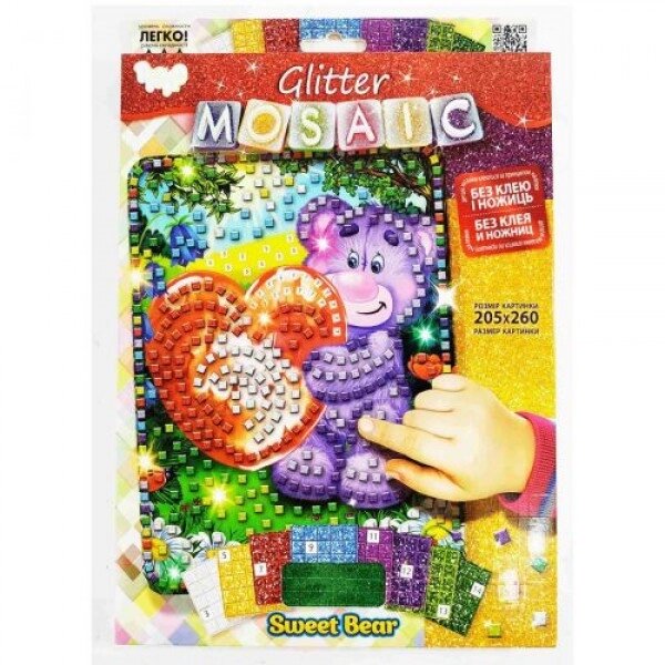 Набір для творчості "Блискуча мозаїка: Мишко" від компанії Інтернет-магазин  towershop.online - фото 1