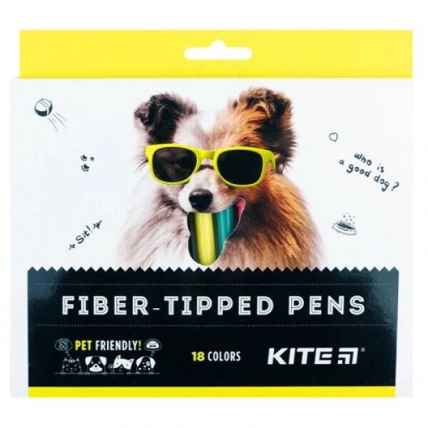 Набір фломастерів "Kite Dogs" (18 шт. від компанії Інтернет-магазин  towershop.online - фото 1