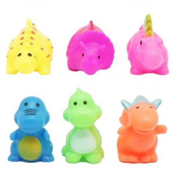 Набір іграшок для ванни "динозаврів" (6 шт.) від компанії Інтернет-магазин  towershop.online - фото 1
