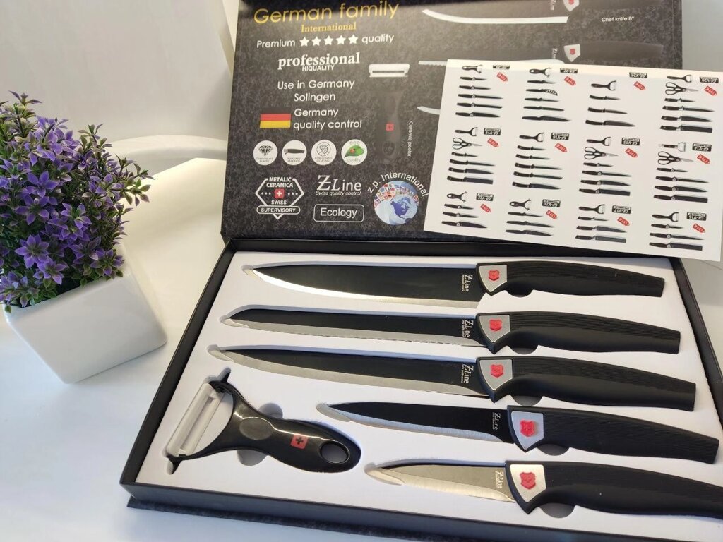Набір кухонних ножів з 5 штук Німеччини сім'ї GF-24 від компанії Інтернет-магазин  towershop.online - фото 1