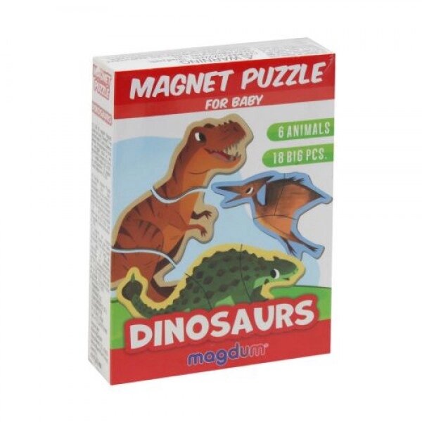 Набір магнітів "Динозаври", 18 елементів від компанії Інтернет-магазин  towershop.online - фото 1
