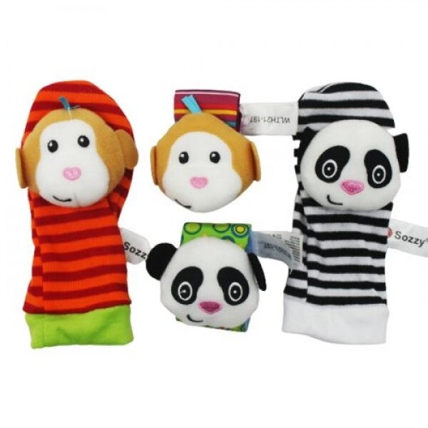 Набір шкарпеток і браслетів "Панда та Мавпа" від компанії Інтернет-магазин  towershop.online - фото 1