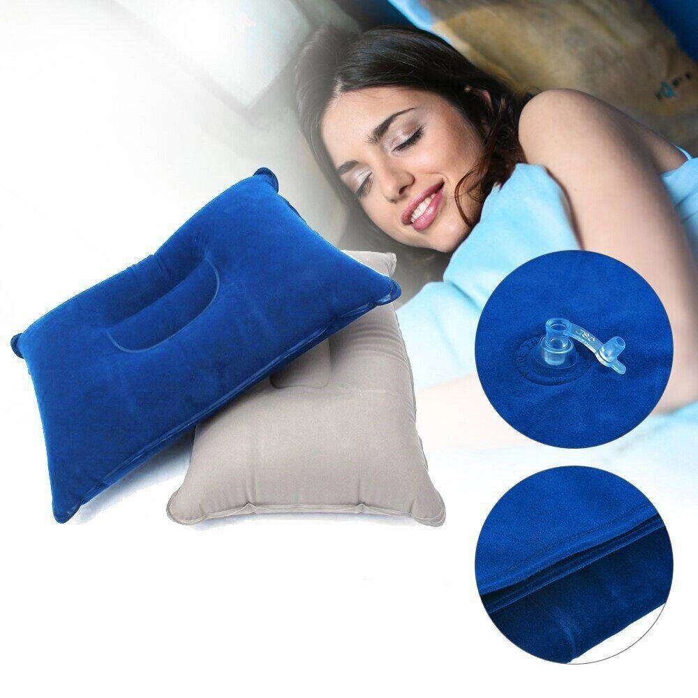 Надувна туристична подушка для кемпінгу, синій від компанії Інтернет-магазин  towershop.online - фото 1