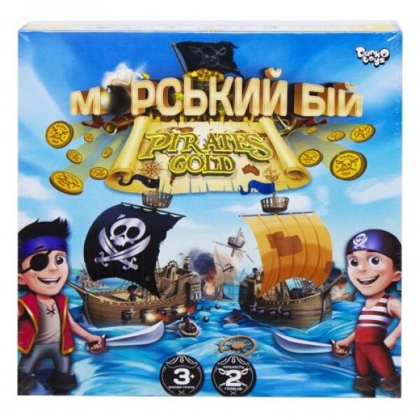 Настільна розважальна гра "Морський бій. Pirates Gold", укр від компанії Інтернет-магазин  towershop.online - фото 1