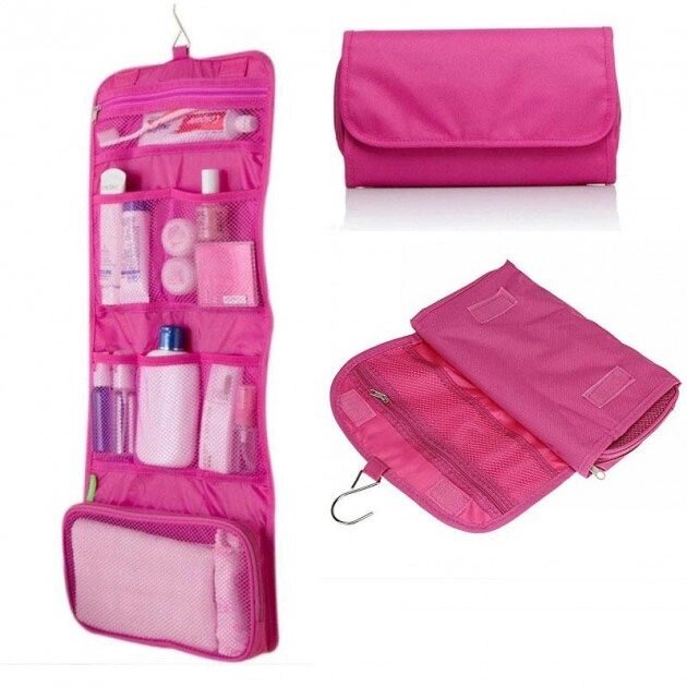 Органайзер дорожній сумочка косметичка Travel Storage Bag. Колір: рожевий від компанії Інтернет-магазин  towershop.online - фото 1