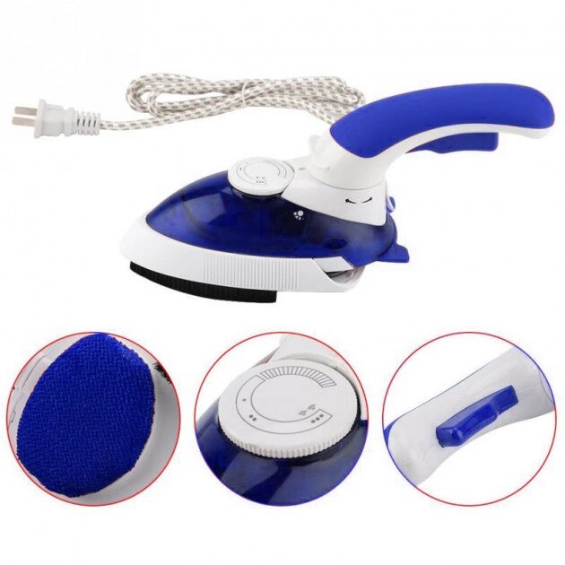 Отпаріватель Mini Steam Iron HT-558B. Колір: синій від компанії Інтернет-магазин  towershop.online - фото 1