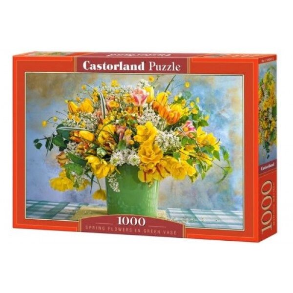 Пазли Весняні квіти в зеленій вазі, 1000 елементів від компанії Інтернет-магазин  towershop.online - фото 1