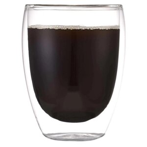 Набір склянок із подвійним дном Con Brio CB-8330-2 300 мл 2 шт, прозорі чашки з подвійними стінками