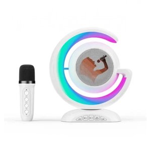 Настільна лампа Нічник з бездротовою колонкою Bluetooth 1 з 1 мікрофоном Lightshow Білий