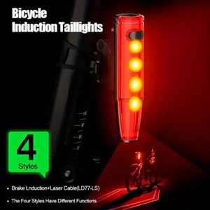 Велоліхтар LEADBIKE LD77-LS-4 LED з лазерною розміткою, Ліхтар акумуляторний світлодіодний велосипедний в Львівській області от компании Интернет-магазин  towershop.online