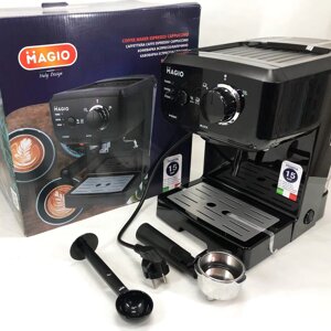 Кавоварка ріжкова еспресо MAGIO MG-962, кавоварка латте, автоматична кавоварка
