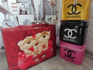 Подарунковий набір з 2 косметики з стилем Chanel +подарунковий пакет у подарунок