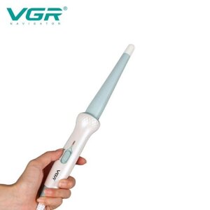 Плойка конусна VGR V-596 стайлер для завивки волосся професійна плойка з керамічним покриттям для локонів