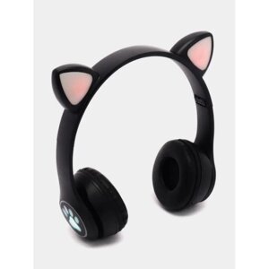 Бездротові навушники з котячими вушками та RGB підсвічуванням Cat VIV-23M Чорні