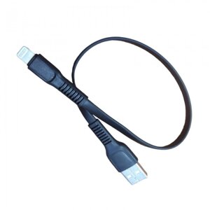 Кабель зарядний Baseus Flat Lightning Cable Fast Data Sync Charging 0.25м (CALZY-A01) Чорний Оригінал