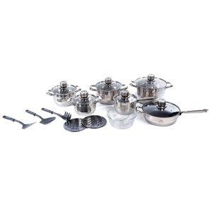 Набір посуду 18 предметів ASTRA A-2618, набір посуду для електричних плит, каструль набори