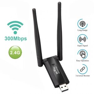 USB ретранслятор підсилювач WiFi сигналу на 2 антени