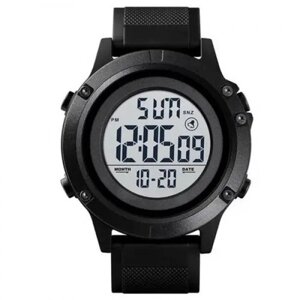 Годинник наручний чоловічий SKMEI 1508BKWT BLACK, годинник наручний електронний тактичний. Колір чорний
